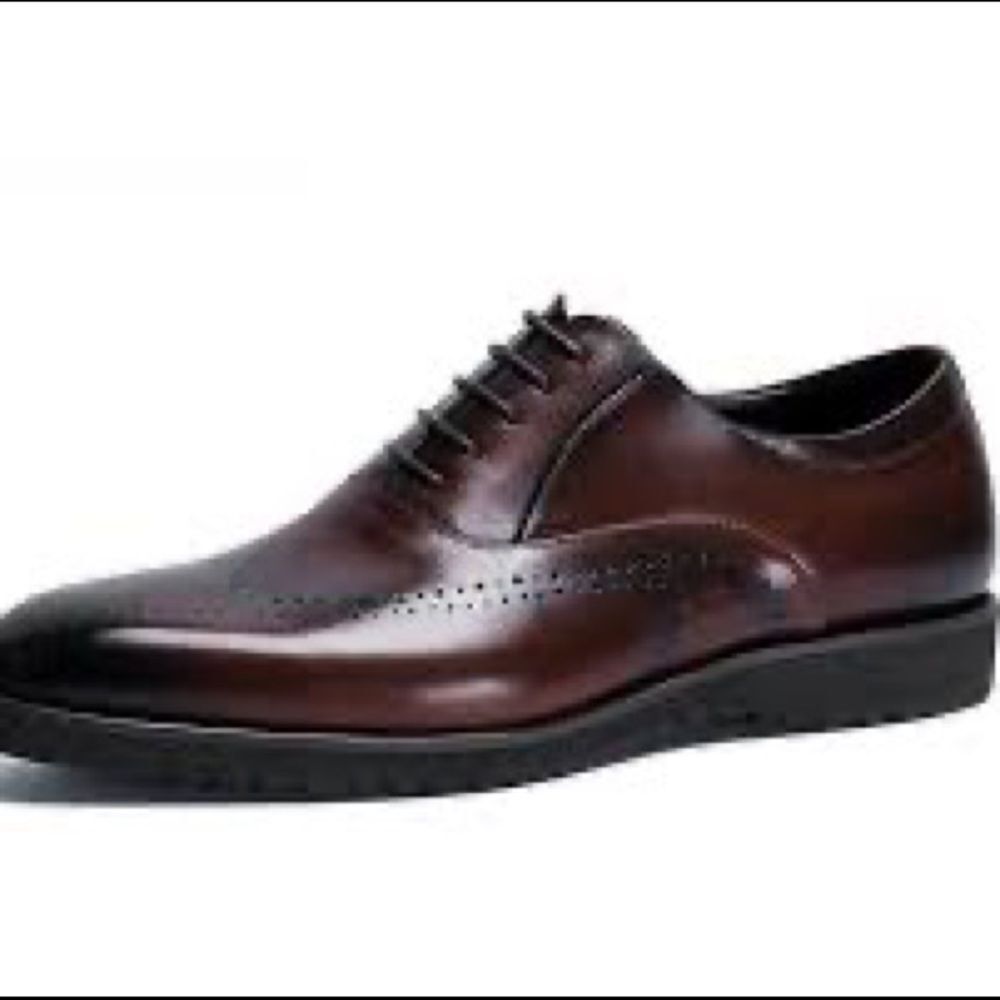 VTG, STAFFORD EXECUTIVE LEATHER UPPER BURGUNDY OXFORD MEN SHOES SIZE 11.5